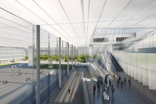 The use of glass cladding will allow natural daylight to flood the facilities / KSP Jürgen Engel Architekten