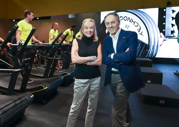 GWS chair Susie Ellis with Technogym founder Nerio Alessandri, who will host the summit at his company HQ