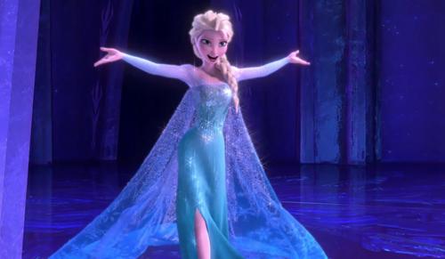 The dress worn by Elsa in Frozen is a popular item on sale at the park / Disney