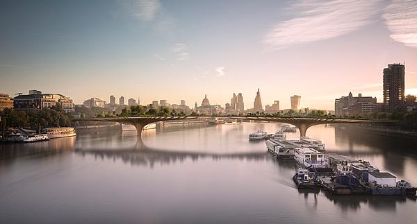 The Garden Bridge would link the North and South Banks