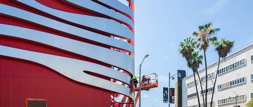 Work is currently ongoing to clad the building in stainless steel