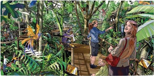 An artist's impression of what Monsoon Forest will look like / Chester Zoo