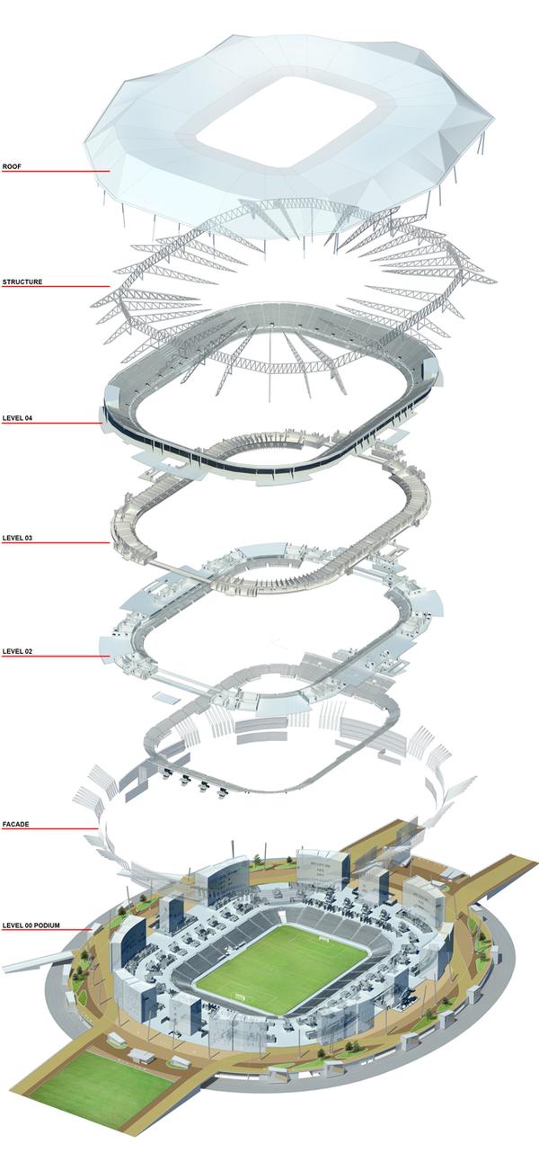 The flexible design will allow the stadium to host a wide range of events