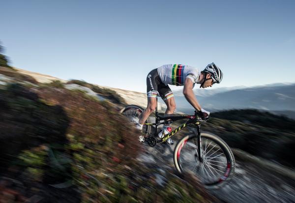 Schurter says the key qualities for bikers are balance, power and strength