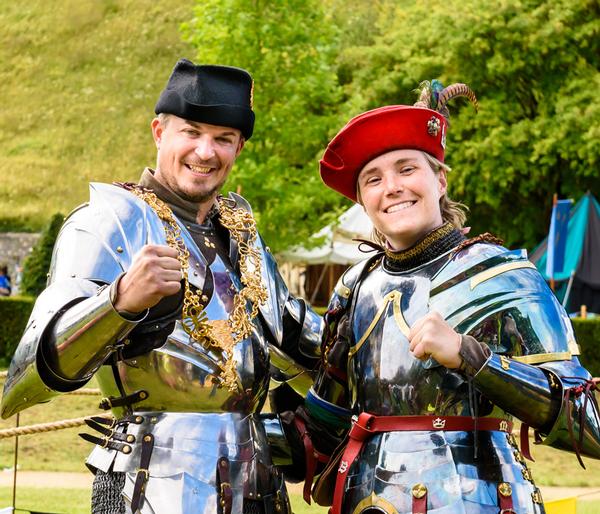 The Jousting and Medieval Tournament takes place in July and is set against the backdrop of a tented encampment on the American lawns