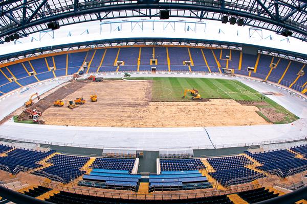 Sports Turf Research Institute (STRI) created the pitch at the Metalist 
Stadium in Khartiv, Ukraine 