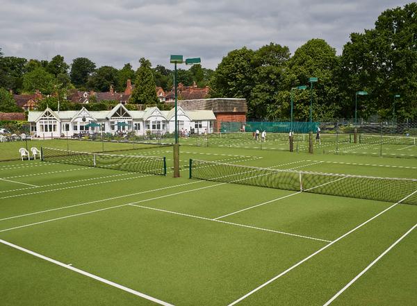 The project included the installation of 10 tennis court surfaces for WBC