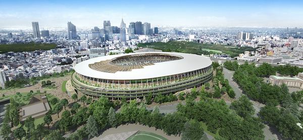 Kuma’s wooden lattice Tokyo Olympic Stadium design was chosen by the Japanese government in December 2015 