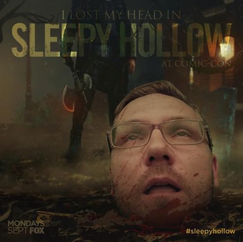 A green screen photo depicted the visitor decapitated 