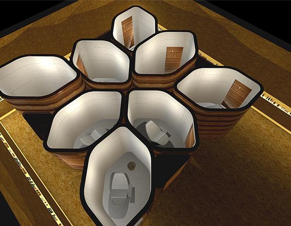Patented sleep pods are core to the YeloSpa model