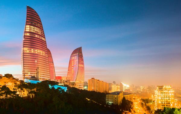 HOK’s Flame Towers light up Baku’s waterfront 