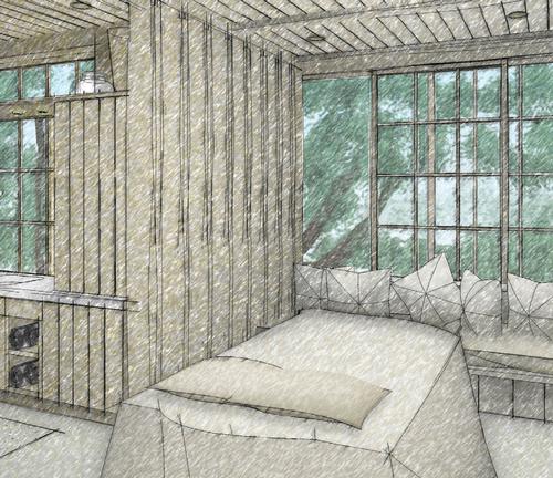 The eight treatment suites will each offer leafy, forested views / Meadowood