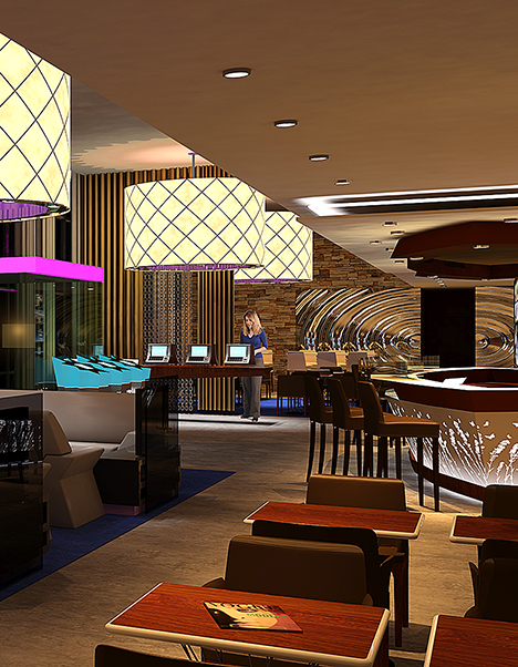 The lobbies will feature lots of different spaces for people to relax in. Free WiFi will be available throughout the hotel
