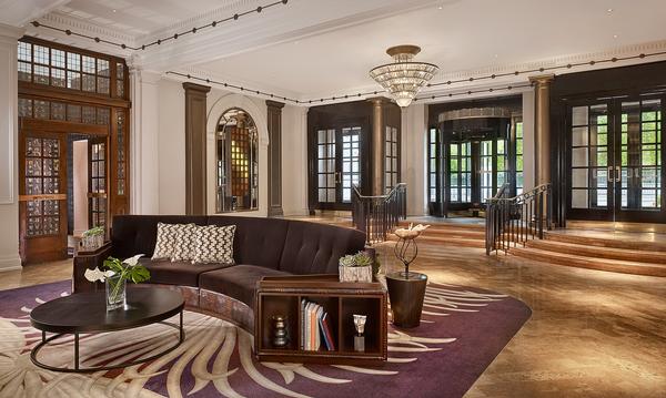 The hotel’s historic Art Deco features were carefully restored