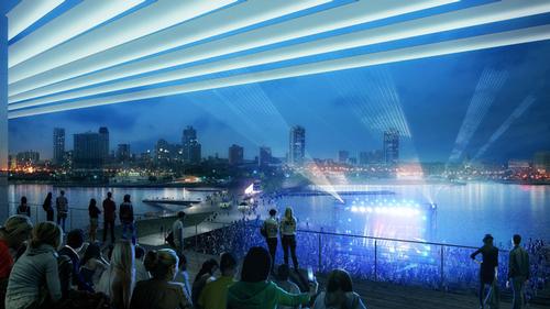 The pier will be able to accommodate large crowds for concerts and special events / Rogers Partners Architects + Urban Designers / ASD
