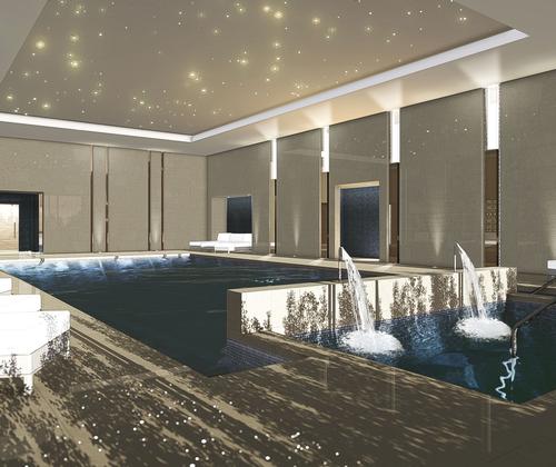 The spa will feature a 17m (56ft) indoor swimming pool with whirlpool, cannon neck massage jets and poolside loungers / ESPA