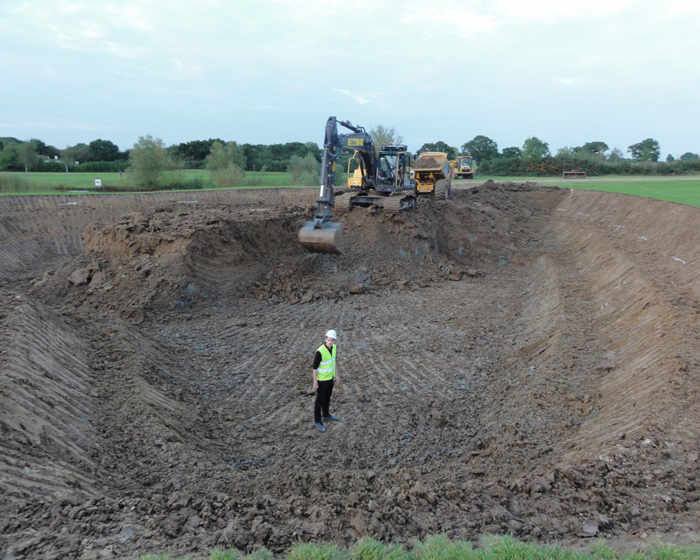 Excavation at The Rayleigh Club's golf course