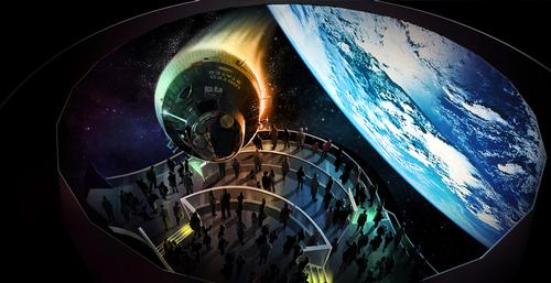 The highlight of the visitor attraction will be a 3D omnidirectional theater / Kennedy Space Center