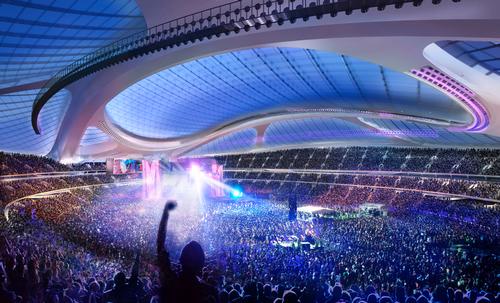 ZHA has suggested its current design for the 80,000-seat stadium could be adapted to save money / ZHA