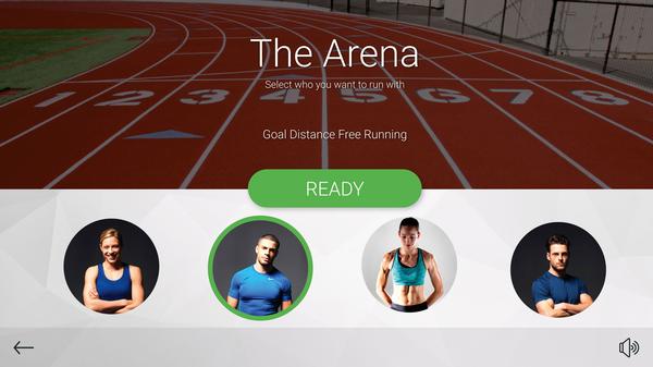 Members at the same facility can race each other in the virtual Arena