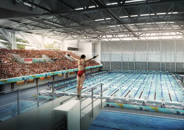 The OCBC Aquatic Centre will include two 50m pools The OCBC Aquatic Centre will include two 50m pools