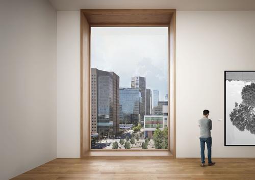 The new gallery, to be located in downtown Vancouver, will be the height of a 20 storey building / Herzog and de Meuron