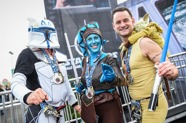 Runners often dress as characters from Disney films