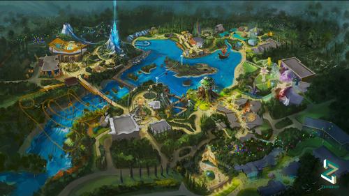 To feature a collection of adventure-themed rides, shows and attractions, the park will be split across six themed areas / ZD+P