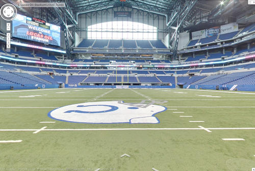 Google Maps provides views inside Indianapolis Colts stadium