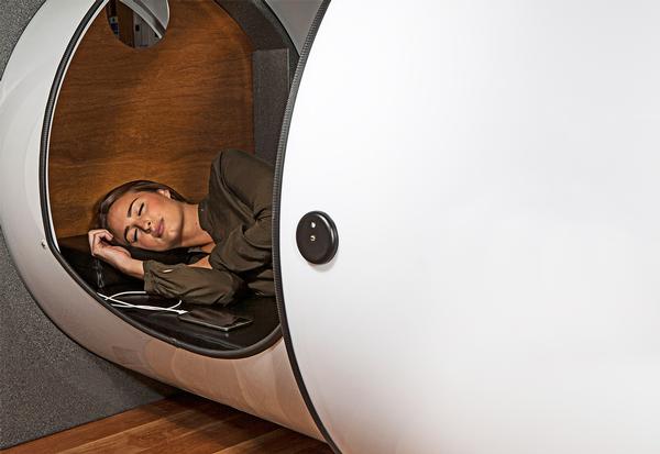 Several fitness studios in the US have added sleep pods to their facilities
Image courtesy of Podtime.