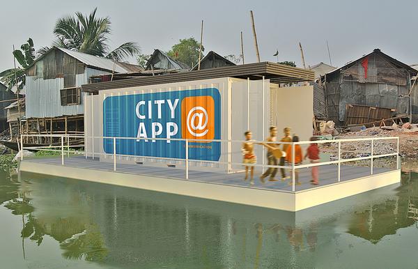 Waterstudio is trialling its floating slum school initiative in Bangladesh