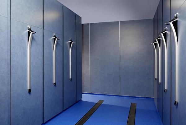 The new shower column design is slender and striking