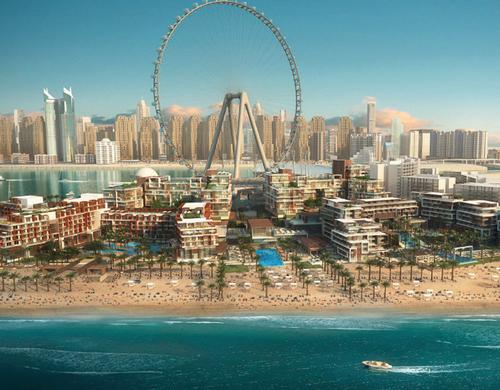 A rendering of the new Venu Bluewaters Island Hotel in Dubai / Jumeirah