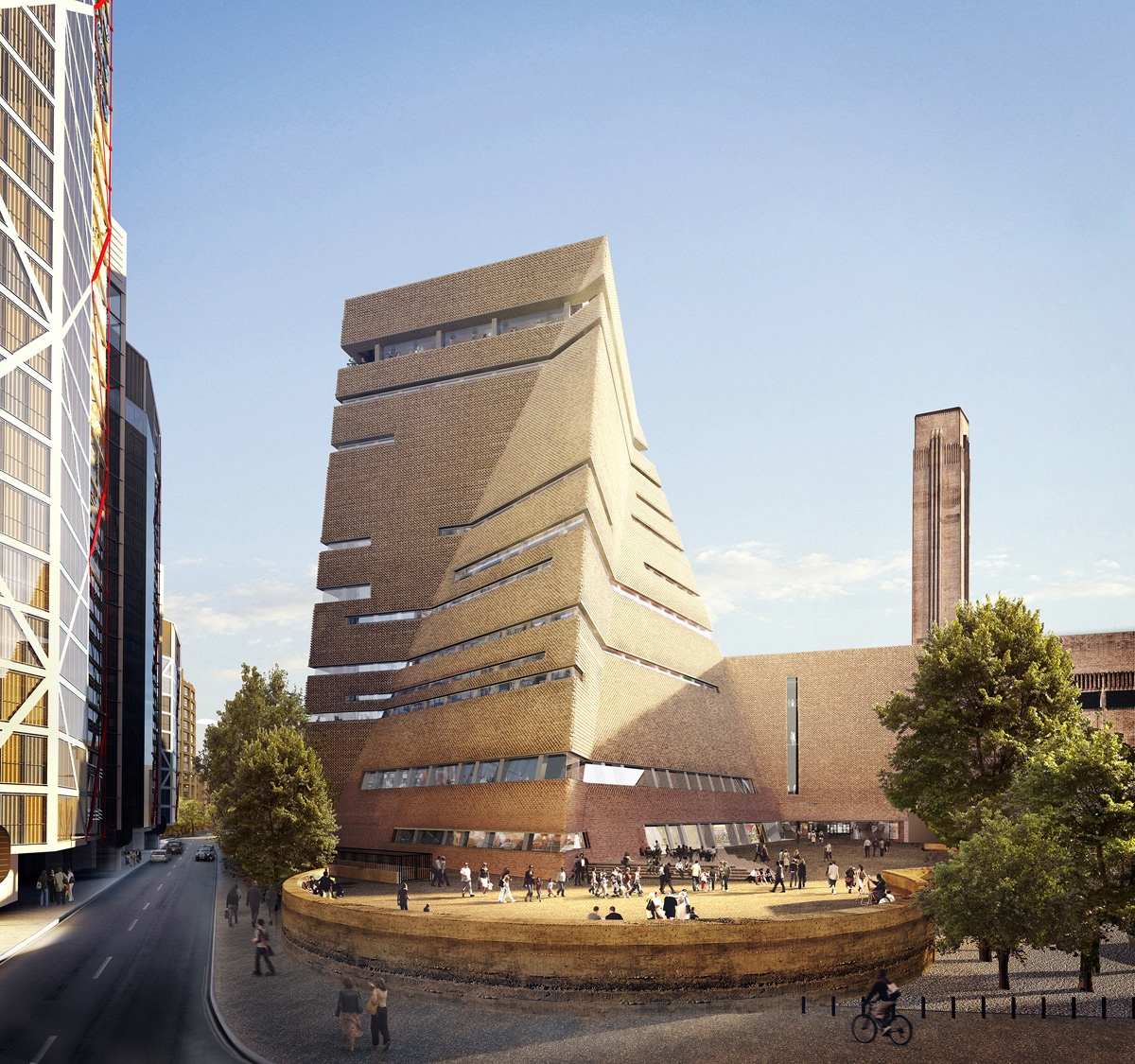 Tate Modern Project (exterior view from the south) / © Hayes Davidson and Herzog & de Meuron