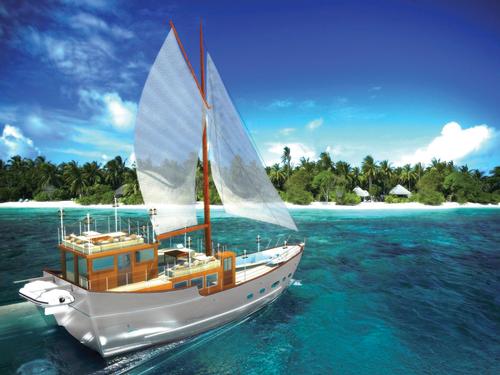 An artist's impression of one of the planned yachts