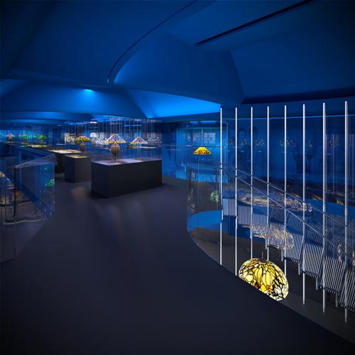 The mezzanine design for the Tiffany Gallery / New-York Historical Society. Courtesy: Eva Jiricna Architects