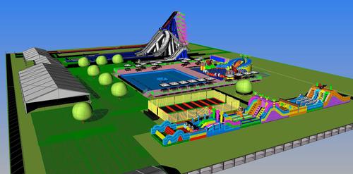 The pop-up's premiere feature is the fully demountable balloon/air slide / Amusement Leisure Consultants