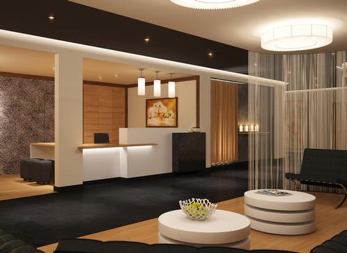 The reception room at The Well / Thermarium