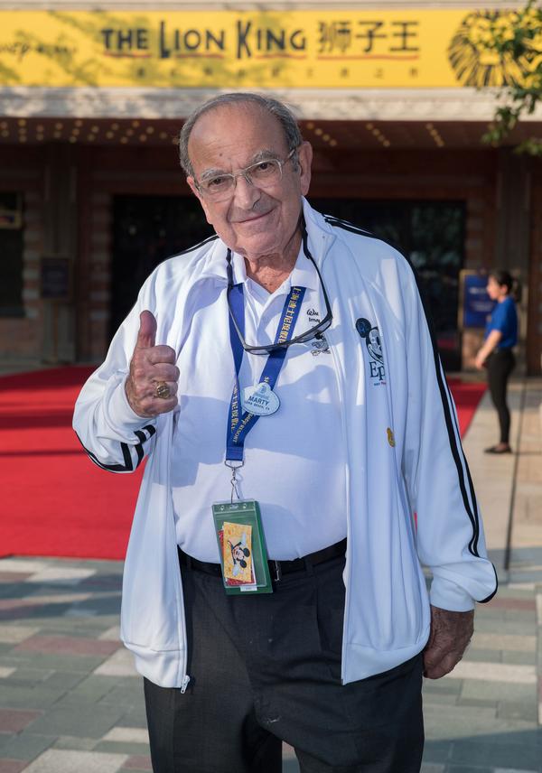 Marty Sklar visits Disney Town at Shanghai Disney Resort in June 2016
