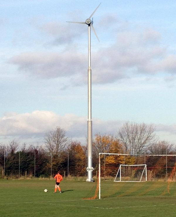 The wind turbine at Poppleton Tigers saves the club £1,300 a year