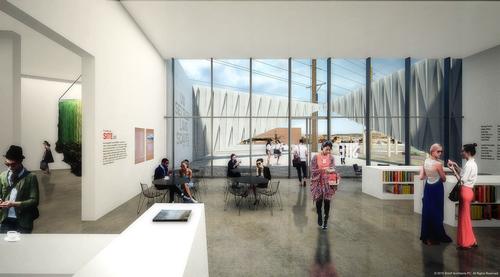 SHoP principal Christopher Sharples said: 'We want to open it up to the community so that people are not only invited in, but the art can also come out into the public realm'
/ SHoP Architects