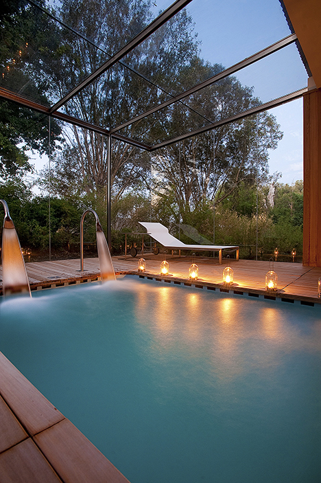 Herbs are picked for use in the spa’s daily rituals 