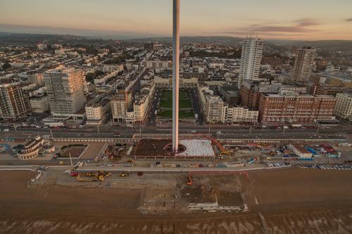 The attraction has been described as a 'vertical cable car' / Brighton i360 / Visual Air