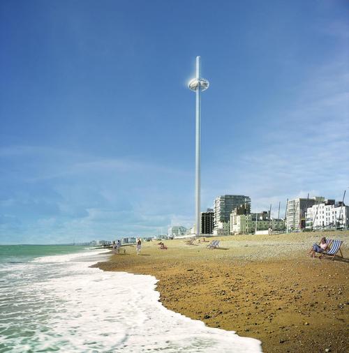 The attraction will be located on Brighton Beach / Brighton i360