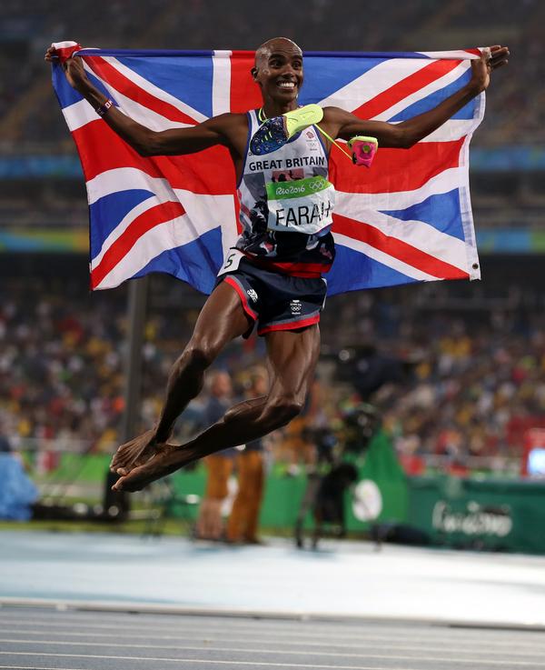 Mo Farah’s double gold at Rio (5,000m and 10,000m) made him the UK’s first track athlete to win three Olympic golds / Mike egerton / press association