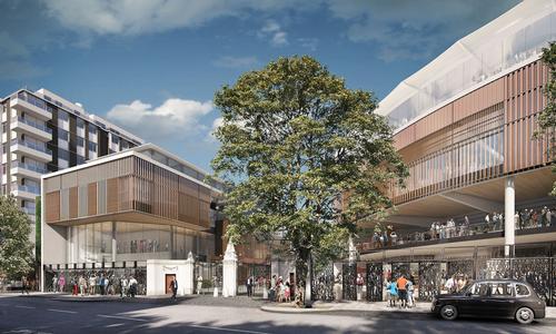 The ground's Grace Gates area will also be enhanced to create a more pedestrian-friendly public realm / Populous