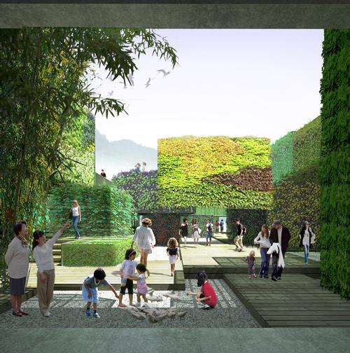 The architects say 'It can be an ecological experimental base and a place where children can get close and explore nature' / Studio Pei-Zhu