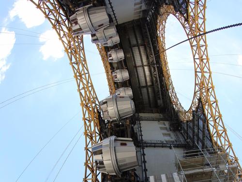 The figure-8 wheel is a world first from Intamin / Studio City