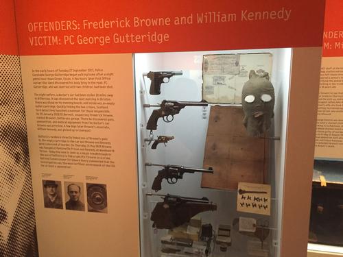 The exhibition covers a number of incredibly dark crimes, including real evidence that implicated those involved