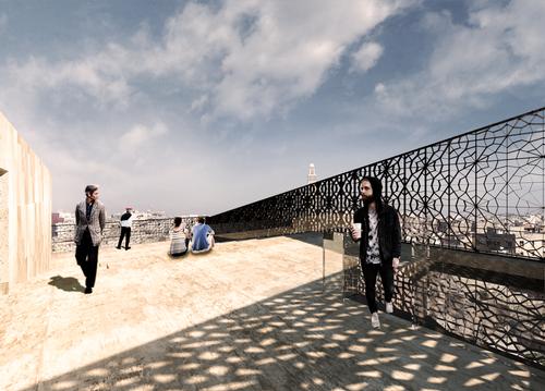 The Casablanca Bombing Rooms will stand on the site where the Casa de España restaurant – the first building to be bombed in the 2003 attacks – once stood / Rachel Hurst and William Song Yuan